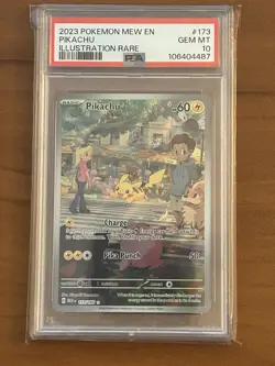 2023 PSA 10 Pokemon EN 151 Pikachu Illustration Rare IR 173/165 card Full Art - Image 1