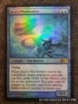 Jace's Mindseeker FOIL Magic 2014 / M14 PLD Blue Rare MAGIC MTG CARD (DS3D1C6) - Image 1