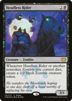 Headless Rider (Resale) FOIL PROMO NM Black Rare MAGIC GATHERING CARD ABUGames - Image 1