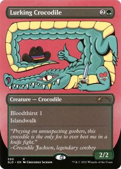 Lurking Crocodile (Secret Lair ETCHED) FOIL Promo NM Creature Rare CARD ABUGames - Image 1