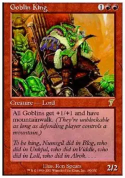 MTG English Goblin King NM Foil 7th Edition - Image 1