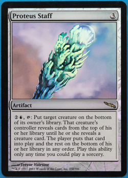 Proteus Staff FOIL Mirrodin PLD Artifact Rare MAGIC CARD (ID# 498044) ABUGames - Image 1