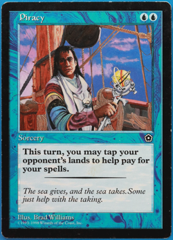 Piracy Portal Second Age HEAVILY PLD Blue Rare MAGIC CARD (ID# 498505) ABUGames - Image 1