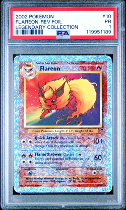 PSA 1 x2 2002 Pokemon Legendary Collection Flareon + Eevee Reverse FOR BUYER - Image 1