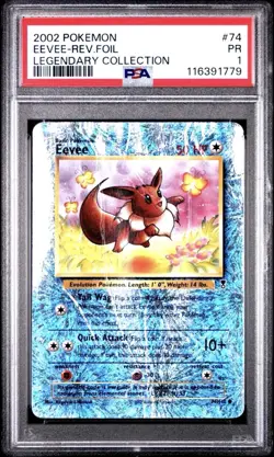PSA 1 x2 2002 Pokemon Legendary Collection Flareon + Eevee Reverse FOR BUYER - Image 3