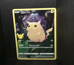 Pikachu 5/25 Celebrations Stamp Full Art Pokemon TCG Near Mint Condition - Image 1