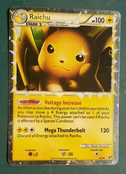 RAICHU PRIME 83/90 HGSS: Undaunted HOLO RARE Pokemon TCG card NEAR MINT - Image 1