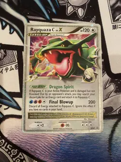 2009 Pokemon Diamond And Pearl Rayquaza C Lv.X DP47 Black Star Promo - Mp - Image 1
