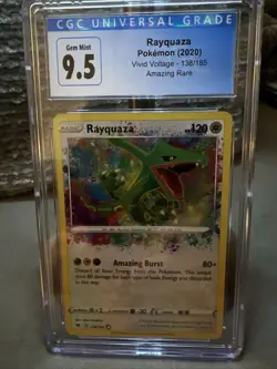 Pokemon Rayquaza Amazing Rare 138/185 (2020) Vivid Voltage - CGC 9.5 Gem Mint - Image 1