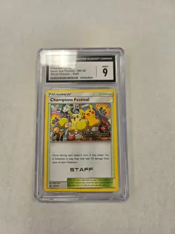 Pokemon Champions Festival 2018 SM148 Worlds STAFF PROMO CGC 9 - Image 1