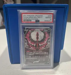 PSA 10 GEM MINT JAPANESE POKEMON 2021 FA GALARIAN MOLTRES V 078/070 PEERLESS S5a - Image 1