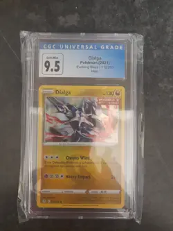 Dialga Pokemon 2021 Evolving Skies 112/203 Holo Graded Slab CGC Mint+ 9.5 - Image 1