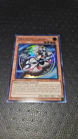 Yu-Gi-Oh Dracotail Lukias JUSH-EN001 Ultra RARE 1st Edition Mint - Image 1