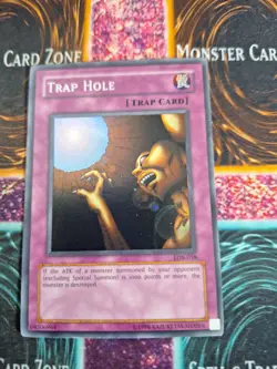 Yu-Gi-Oh! Trap Hole LOB-058 Super Rare OG Unlimited Near Mint - Image 1