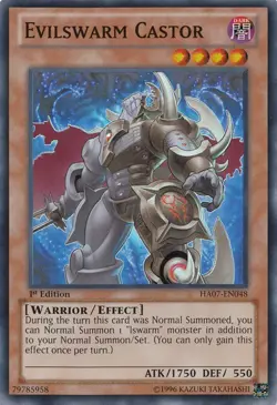 1x (EX) Evilswarm Castor - HA07-EN048 - Super Rare - 1st Edition YuGiOh - Image 1