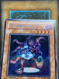 Yugioh Necroface GLAS-EN090 GLAS-IT090 Secret Rare 1st Ed ITALIAN LP - Image 2