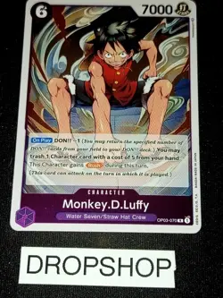 CARTE ONE PIECE ANGLAISE OP03-070 MONKEY D LUFFY MINT OP03 ENGLISH CARD - Image 1