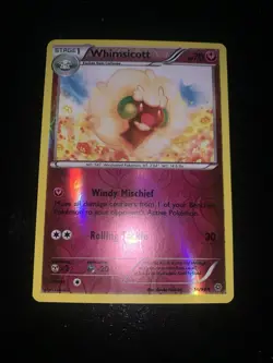 Pokemon TCG Whimsicott 56/98 Reverse Holo Card Ancient Origins NM/VLP - Image 1
