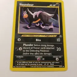 Houndour 39/75 Neo Discovery Regular Pokemon Tcg Card Wotc Dog Dark - Image 2