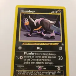 Houndour 39/75 Neo Discovery Regular Pokemon Tcg Card Wotc Dog Dark - Image 3
