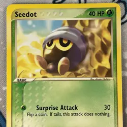 Seedot 76/100 Non Holo EX Sandstorm Pokemon Card Vintage 2003 NM/LP - Image 2