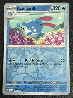 Azumarill 034/142 Stellar Crown Reverse Holo Pokemon TCG Card NM - Image 1