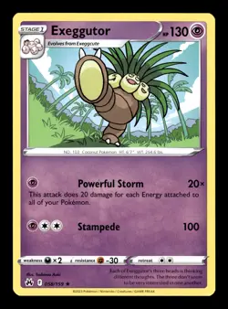 Pokemon TCG: Crown Zenith Trading Card - Exeggutor - 058/159 - Image 1