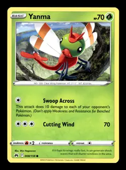Pokemon TCG: Crown Zenith Trading Card - Yanma - 008/159 - Image 1