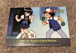 EP9 The School of Hard Knocks - TV Animation Edition - Pokemon Topps Card - Image 1