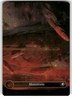 Mountain (0370) (Borderless) (Galaxy Foil) NM MTG Edge of Eternities Magic - Image 1