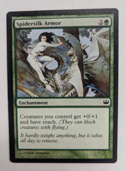 Magic Mtg Duel Decks Spidersilk Armor near mint - Image 1