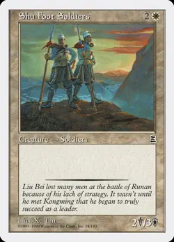 MTG - Shu Foot Soldiers - Portal Three Kingdoms - X1 - (LP) - - Image 1