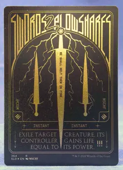 Swords to Plowshares (Foil Etched) (Gold) MTG Secret Lair Drop X MSCHF SLD - NM - Image 1
