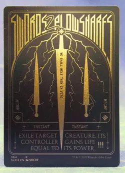 Swords to Plowshares (Foil Etched) (Gold) MTG Secret Lair Drop X MSCHF SLD - NM - Image 2