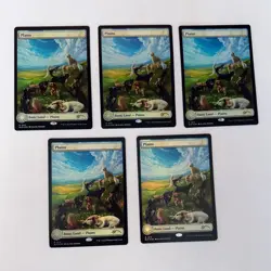 Plains x5 (FOIL) Secret Lair: Raining Cats and Dogs - NM/M - MTG - Image 1