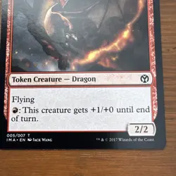 Dragon Token (005/007) MTG Iconic Masters Magic The Gathering B11537* - Image 2