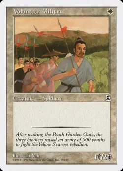 MTG - Volunteer Militia - Portal Three Kingdoms - X1 - (LP) - - Image 1