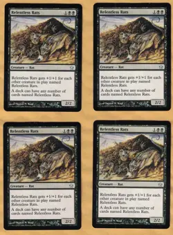 4x Relentless Rats (Fifth Dawn, Uncommon, English, 2004) MTG 4 5th - Image 1