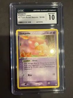 Pokemon TCG Slowpoke 2004 EX Team Rocket Returns 76/109 Gem Mint 10 - Image 1