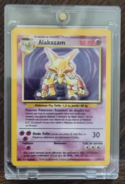 Carte Pokemon ALAKAZAM 1/102 EDITION 2 ED2 Set de Base FR - CGA Grading 8,5/10 - Image 1