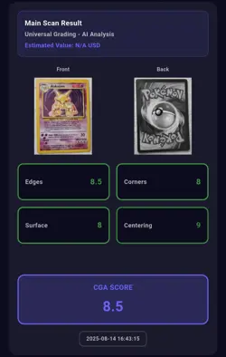 Carte Pokemon ALAKAZAM 1/102 EDITION 2 ED2 Set de Base FR - CGA Grading 8,5/10 - Image 2