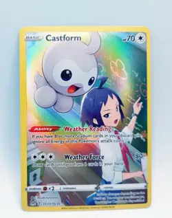 Castform TG11/TG30 Trainer Gallery Full Art Lost Origin Pokemon NM Fresh Pull - Image 1