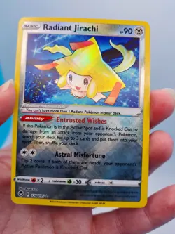 Radiant Jirachi 120/195 Holo Rare Silver Tempest SWSH12 Pokemon NM Fresh Pull - Image 5
