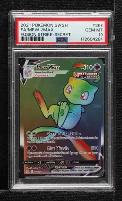 Secret - Mew VMAX Pokemon Sword & Shield Fusion Strike PSA 10 GEM MT 0sr1 - Image 1