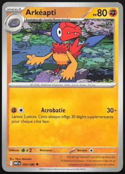 Carte Pokemon Arkeapti 050/086 Flamme Blanche Francais - Image 1