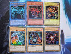 YuGiOh! LC01 Egyptian God & Red Eyes Dark Magician Blue Eyes Set! - Image 1