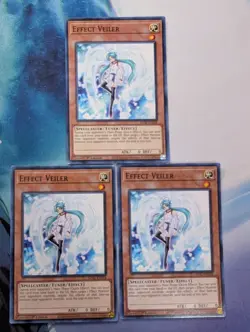 YuGiOh! Effect Veiler SDAZ-EN018 x3 PLAYSET 1st Ed - Image 1