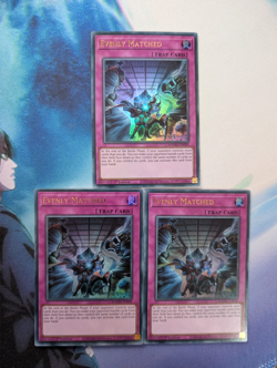 YuGiOh! Evenly Matched MAMA-EN099 x3 PLAYSET 1st Ed Ultra Rare - Image 1