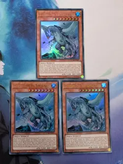 YuGiOh! Gameciel, The Sea Turtle Kaiju DUDE-EN037 Ultra Rare x3 PLAYSET 1st Ed - Image 1