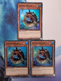 YuGiOh! Nimble Angler OP22-EN004 Super Rare x3 PLAYSET - Image 1